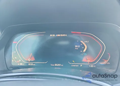 2020 BMW X6 M50I z USA, uszkodzony, nr VIN 5UXCY8C05L9B07238